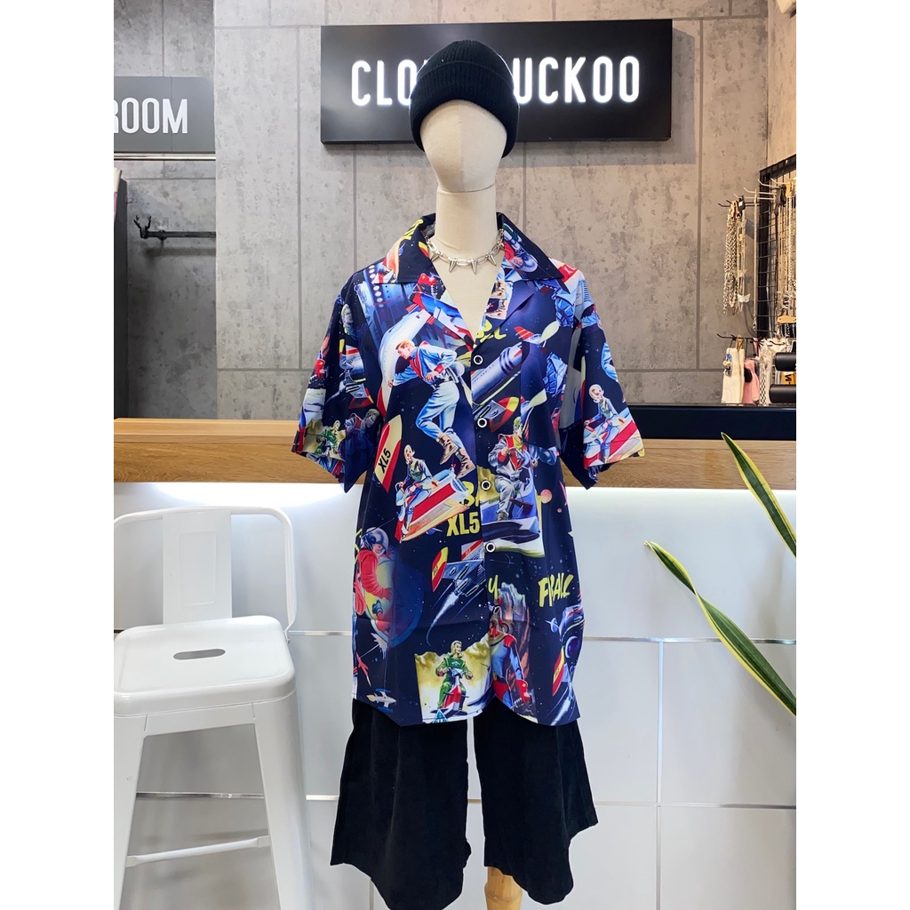 Áo Sơ Mi Unisex Cổ Vest Phong Cách Phi Hành Gia - Mã Số: D117
