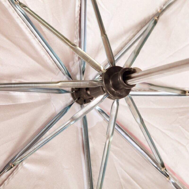 Dù, Ô Che Mưa Nắng Chống Tia Cực Tím Màu Trơn Gấp 3, Có 8 Cánh, Tán Rộng 110cm Khi Bung - Lucky Girl shop