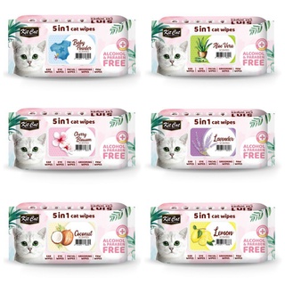 Khăn ướt khử khuẩn cho chó mèo KitCat gói 80 tờ