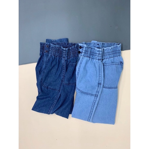 QUẦN JEANS NỮ LƯNG THUN PHOM BAGGY MẪU MỚI HAI MÀU