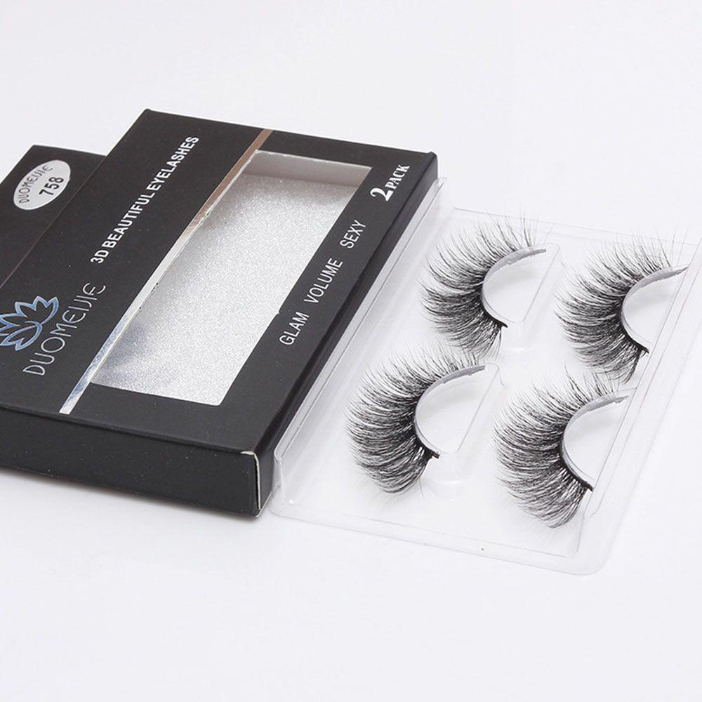 Set 2 Cặp Lông Mi Giả 3D Dài Và Dày Tự Nhiên