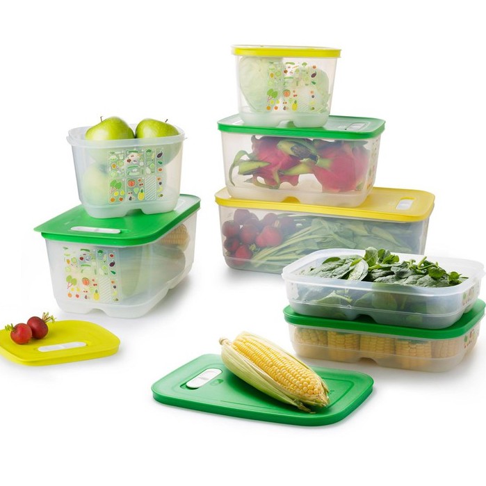 Bộ Hộp trữ mát có nút hô hấp Ventsmart (7 hộp) 🧡 FREESHIP 🧡 Tupperware🧡