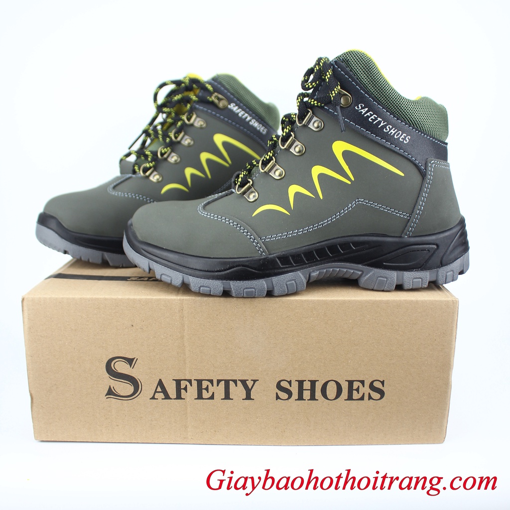 Giày bảo hộ lao động nam nữ cao cổ safety shoes TC10. kiểu dáng thể thao chống đinh, chống va đập, chống nước