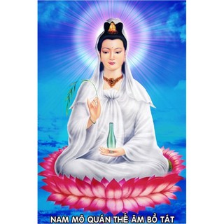 Tranh in canvas kim sa 3D VTC Phật Quan Thế Âm Bồ Tát UD0078