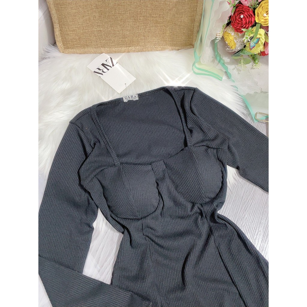 [Mã FAMARAL1 giảm 10K đơn 50K] Đầm Cúp Ngực Dáng Xoè Tay Dài Hot Girl | BigBuy360 - bigbuy360.vn