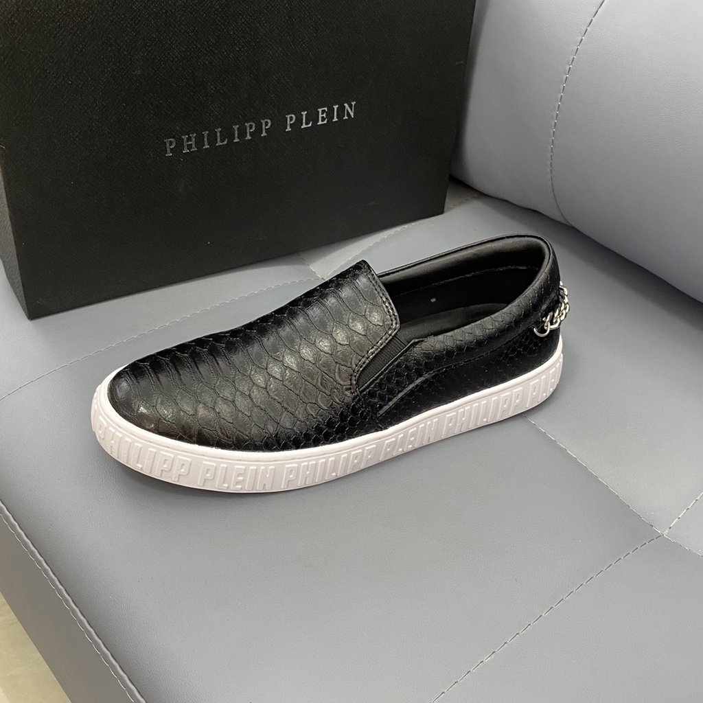 Gày lười nam cao cấp da thật Philipp Plein với mặt gân trên da ca tính và thời trang mang đến sự trẻ trung và sang trọng