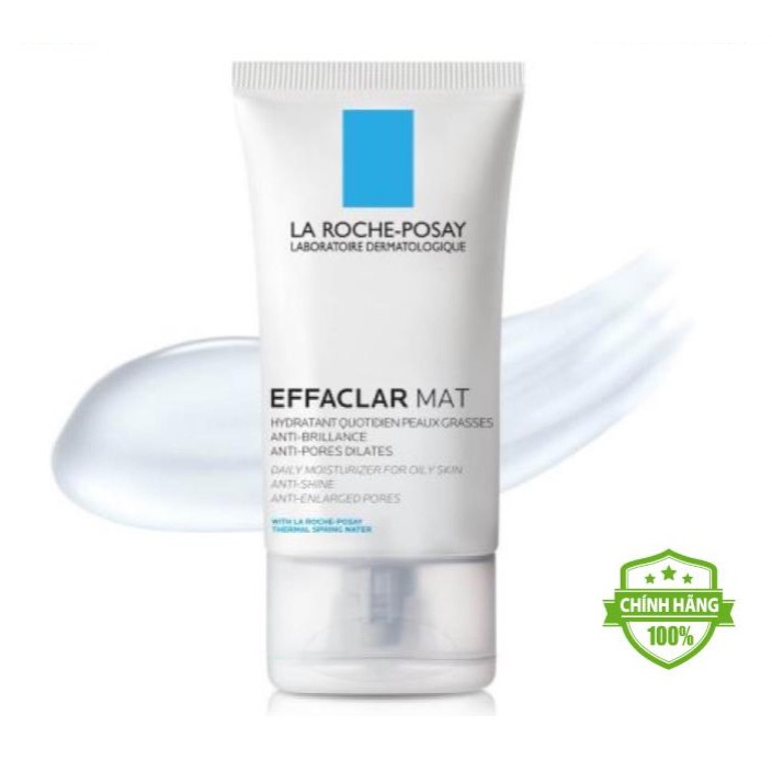 La Roche-Possay Effaclar MAT 40ml Kem Dưỡng Ẩm Kiềm Dầu Thu Nhỏ Lỗ Chân Lông dành cho da dầu nhờn mụn