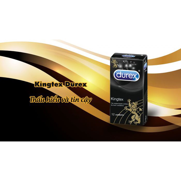 Bao Cao Su Durex Kingtex (hộp 12 bao) – Kích thước khiêm tốn