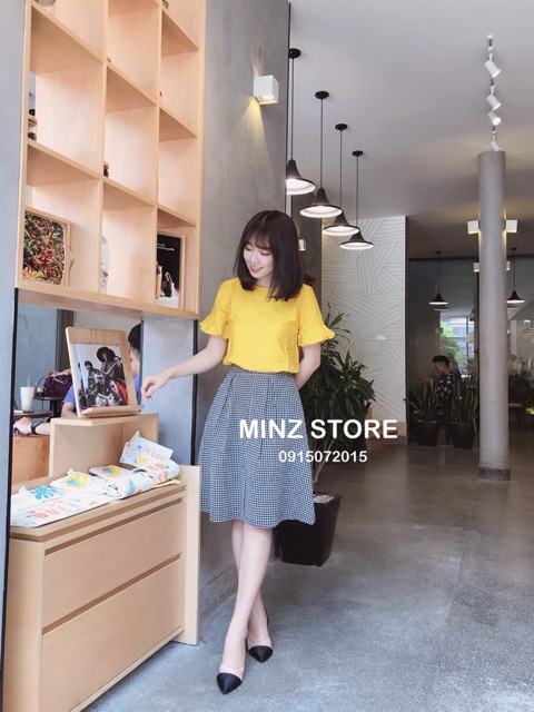 Chân Váy Xòe Kẻ Caro Chân Váy Công Sở Tới Gối | BigBuy360 - bigbuy360.vn