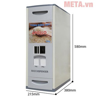 Thùng gạo Thông minh apollo nv-22( 22kg) (sẵn hàng)
