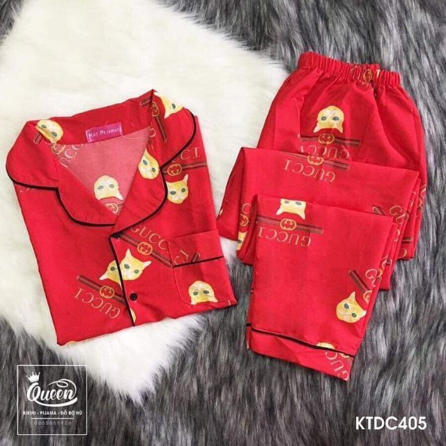BỘ PIZAMA LỤA QUẦN DÀI