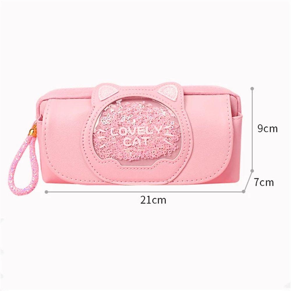 Túi Đựng Bút Họa Tiết Hoạt Hình Ba Tầng Sức Chứa Lớn Cho Bé Gái