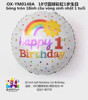 Bóng bóng tròn happy birthday