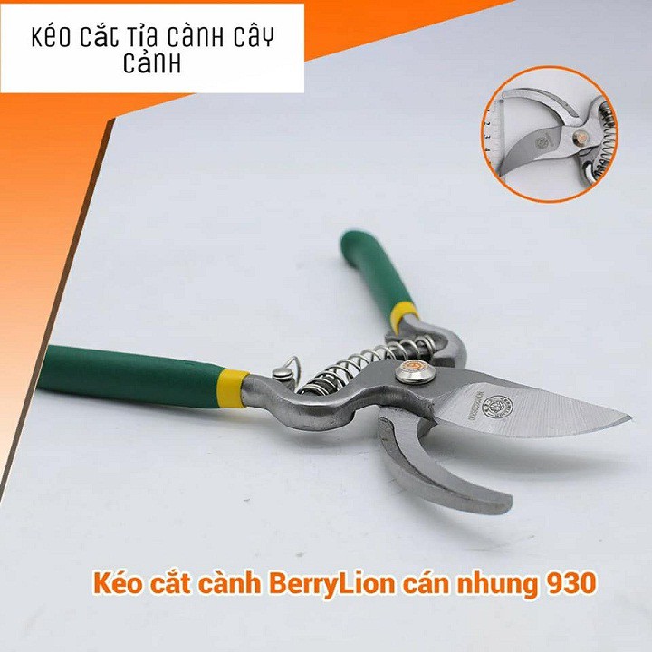 Kéo cắt cành cây Berrylion cán nhung 930 cao cấp