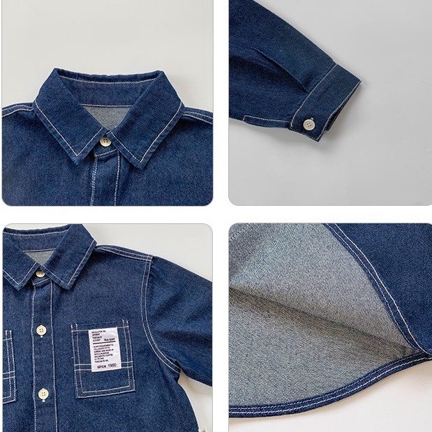Áo jeans cho bé trai và bé gái, áo jean khoác ngoài_T2