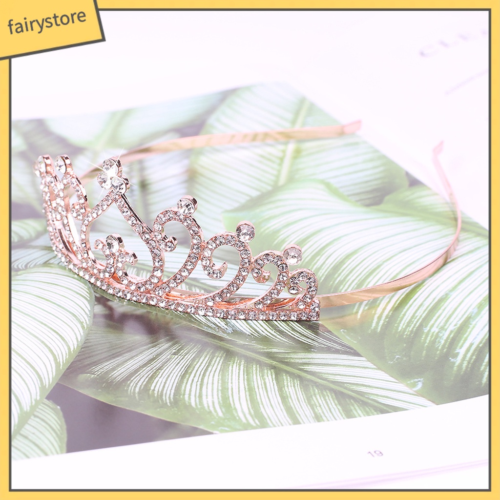 Vương miện đính đá thủy tinh xinh xắn dành cho bé gái