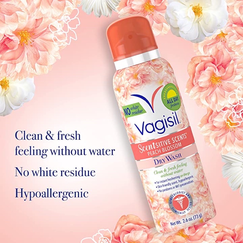 Xịt thơm và rửa khô phụ khoa Vagisil