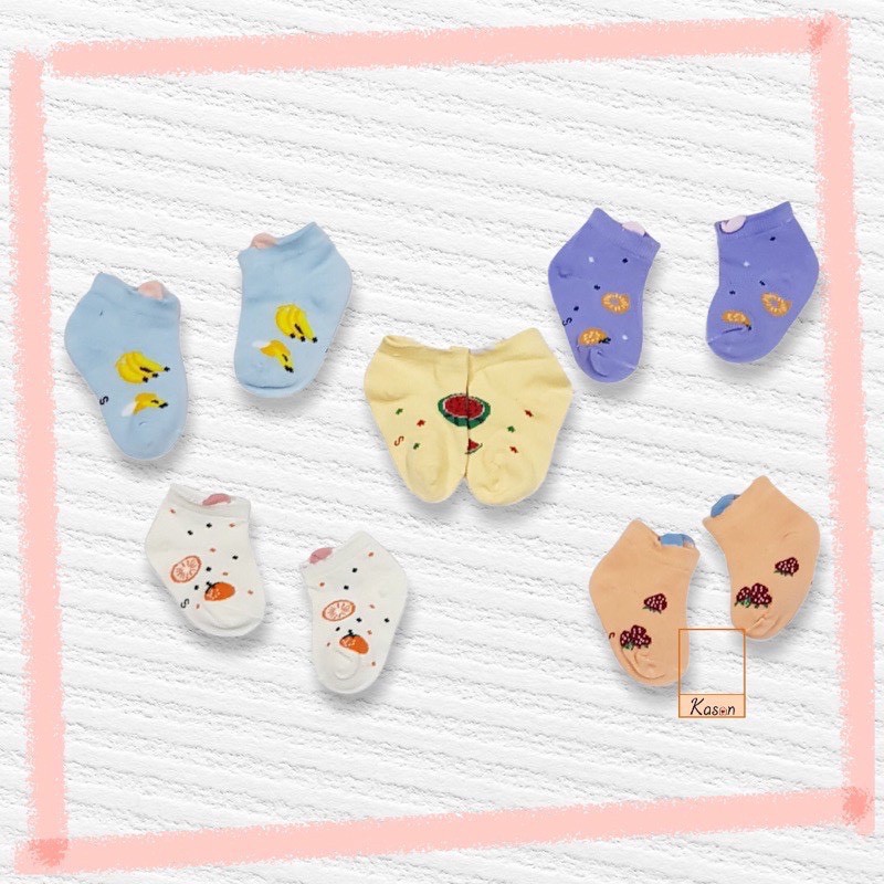 Vớ Cho Bé Sơ Sinh Họa Tiết Trái Cây Từ 0-3 Tháng