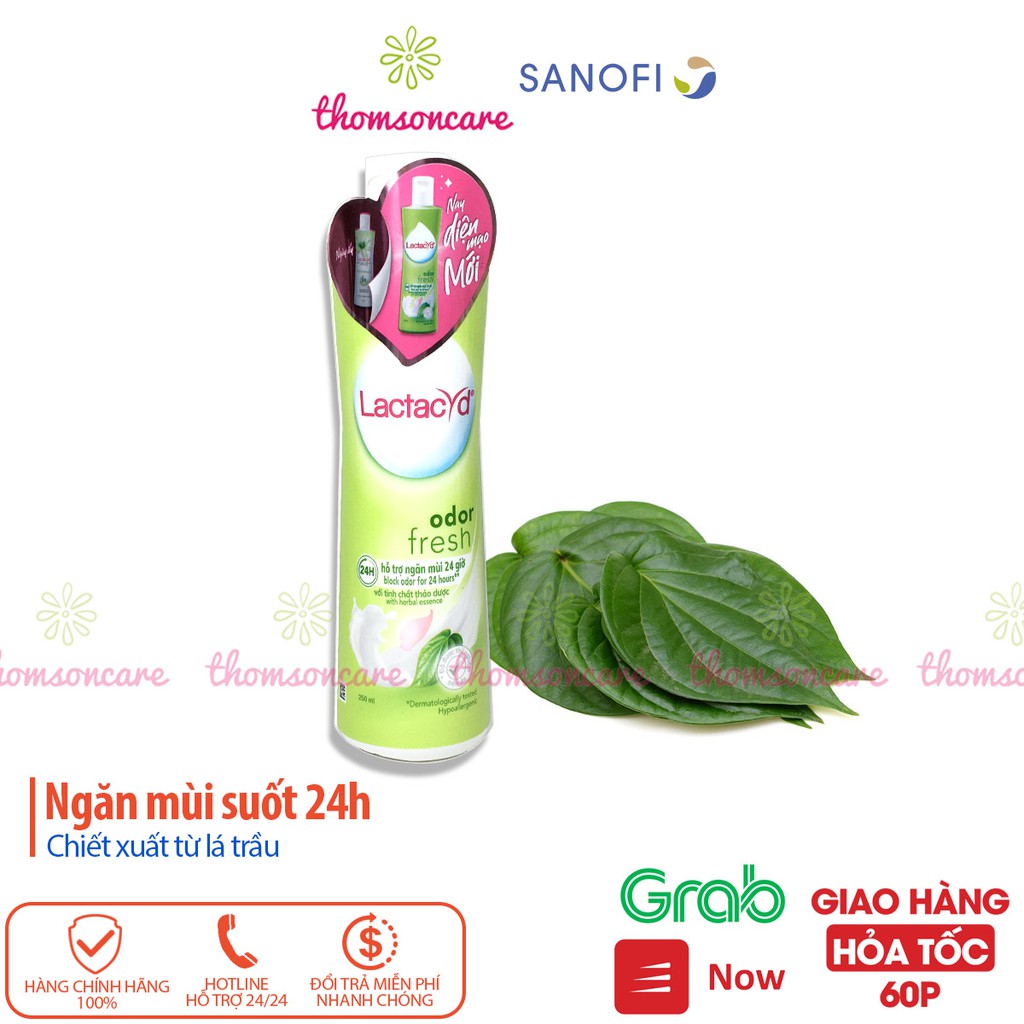 Dung dịch vệ sinh Lactacyd Odor Fresh Mẫu mới Ngày dài tươi mát