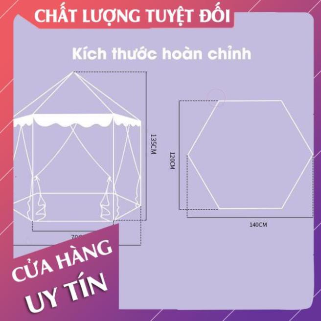 [Size lớn - Hàng loại 1] Lều công chúa cho bé gái, khung nhựa cứng cáp có kèm che  - Lan Chi Mart