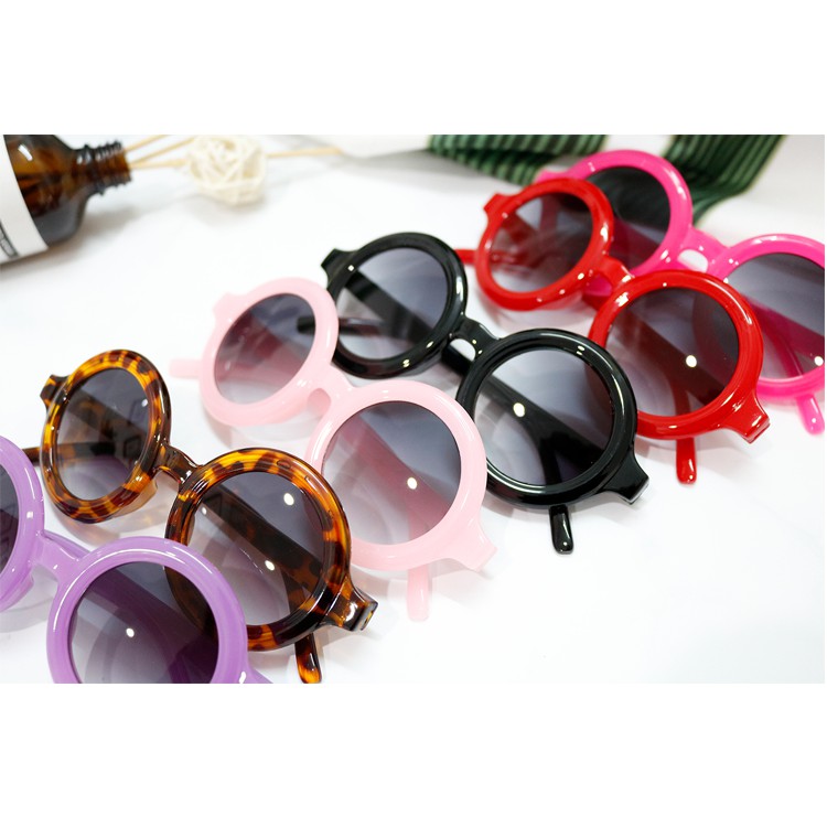 Kính Mát Gọng Tròn Phong Cách Retro 2021 Cho Bé