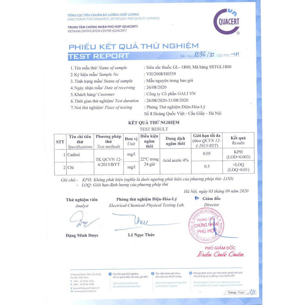 Siêu sắc thuốc GL-1800 3.3L nhập khẩu bảo hành chính hãng tiêu chuẩn an toàn thực phẩm QCVN 12-3:2011/BY