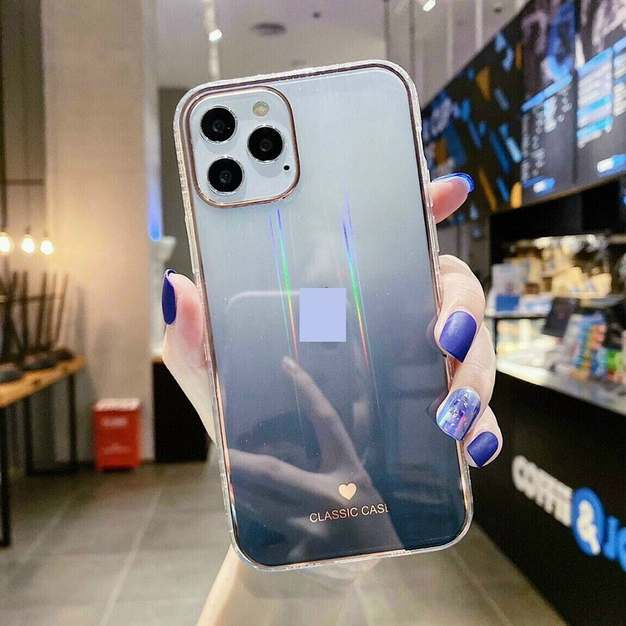 Ốp lưng Iphone Classic ánh cầu vồng, viền dẻo dành cho Iphone 7p,8p,x,xs,xsmax,11,11promax,12,12pro,12promax