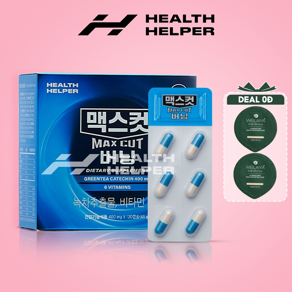Max Cut Burning Health Helper đốt cháy tối đa tinh bột và mỡ xấu (120 viên)