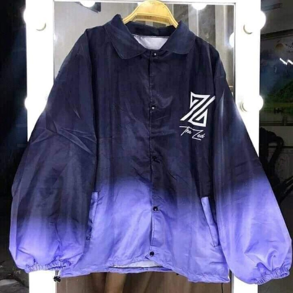 Áo Khoác Dù Jacket Thezed Loang Purple - Áo Khoác Gió Mỏng Be Yourself Unisex Dáng Rộng Cá Tính - Áo Gió Loang Z The Zed