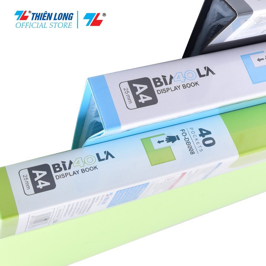 Bìa 40 lá A4 Thiên Long FO-DB008- Dùng đựng hồ sơ có sức chứa tới 200 tờ A4 đinh lượng 80gsm