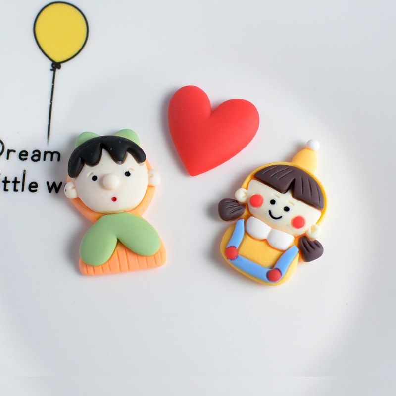 Charm (C236) slime/ Dụng Cụ Charm Trang Trí [Ko Keo &amp; Nút] Hình Couple Dễ Thương