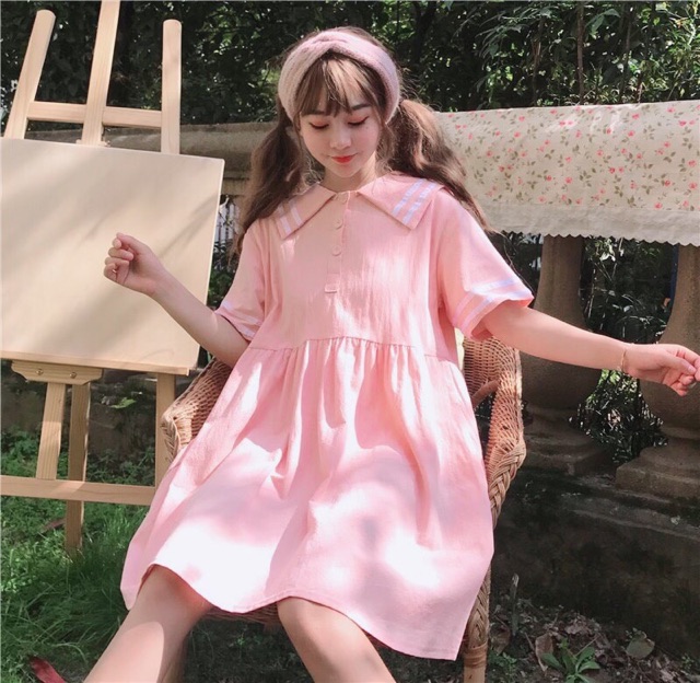 Đầm thủy thủ cài nút | BigBuy360 - bigbuy360.vn