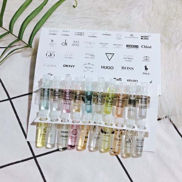 Nước hoa mini sét 20 lọ