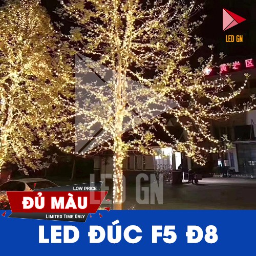 LED Đúc F5 Đế 9mm - Chống Nước [ Dây 50 Bóng ] | BigBuy360 - bigbuy360.vn