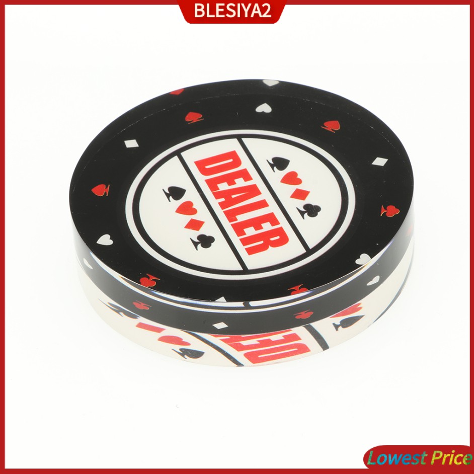 [BLESIYA2] Acrylic Dealer Button Puck for Party Casino Table Game Supplies 8cm Diameter