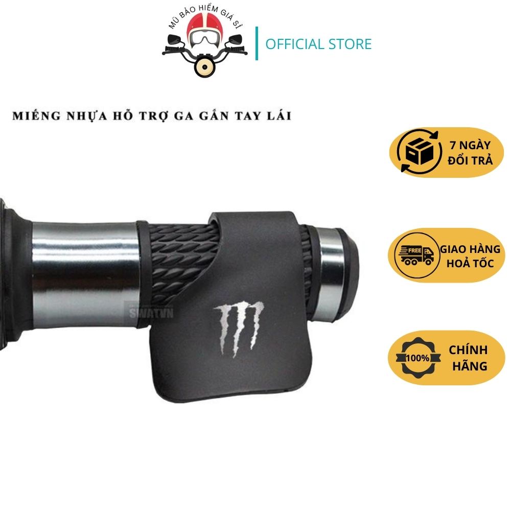 Trợ lực tay ga Xe Máy giúp cho các biker, tài xế chạy honda lên ga được nhẹ nhàng - đen monster