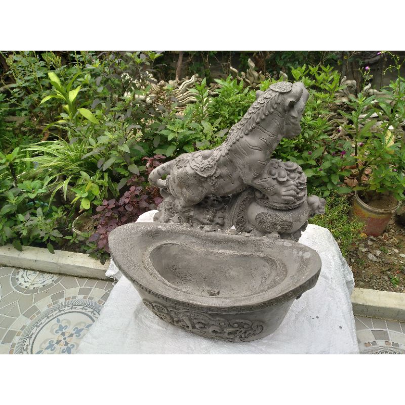 Khuôn chậu con Hổ Silicon cỡ 38cm_ khuôn chậu