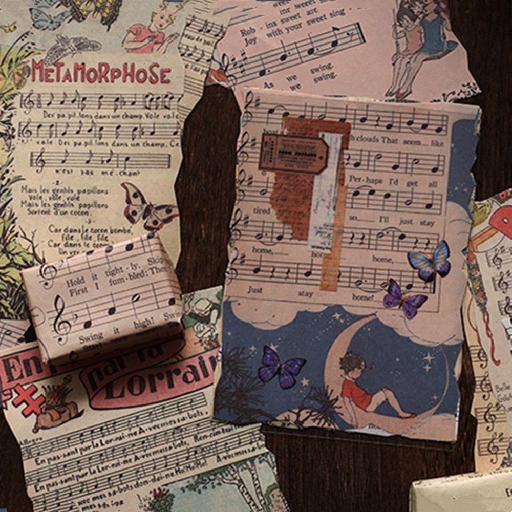 UUMIR 25 cái dán giấy retro sáng tạo memo pads ghi chú nhật ký trang trí album scrapbooking trang trí