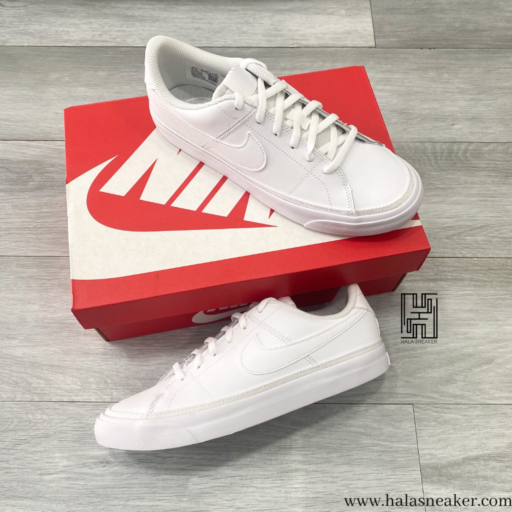 Giày Nike Chính Hãng Court Legacy Triple White DA5380 104 -Giày Nam Nữ Trắng Authentic-halasneaker.com