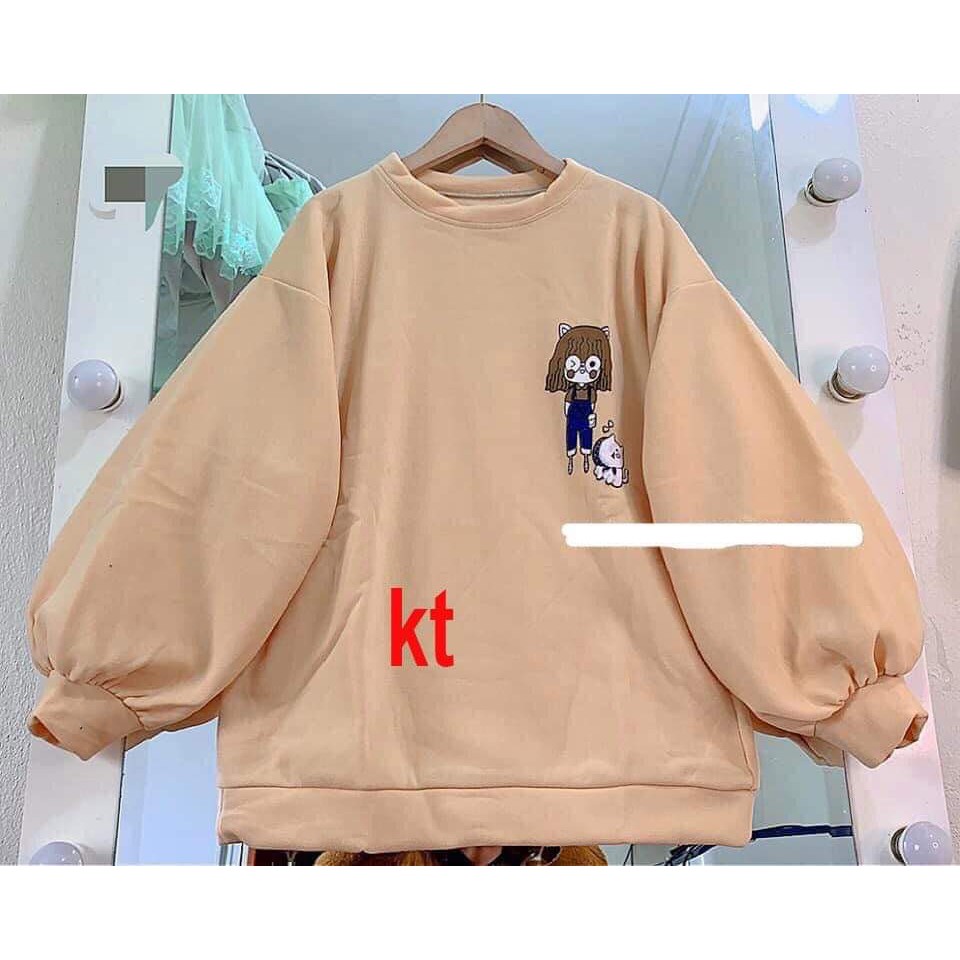 Áo thun bo gấu cô gái mèo KTH0121