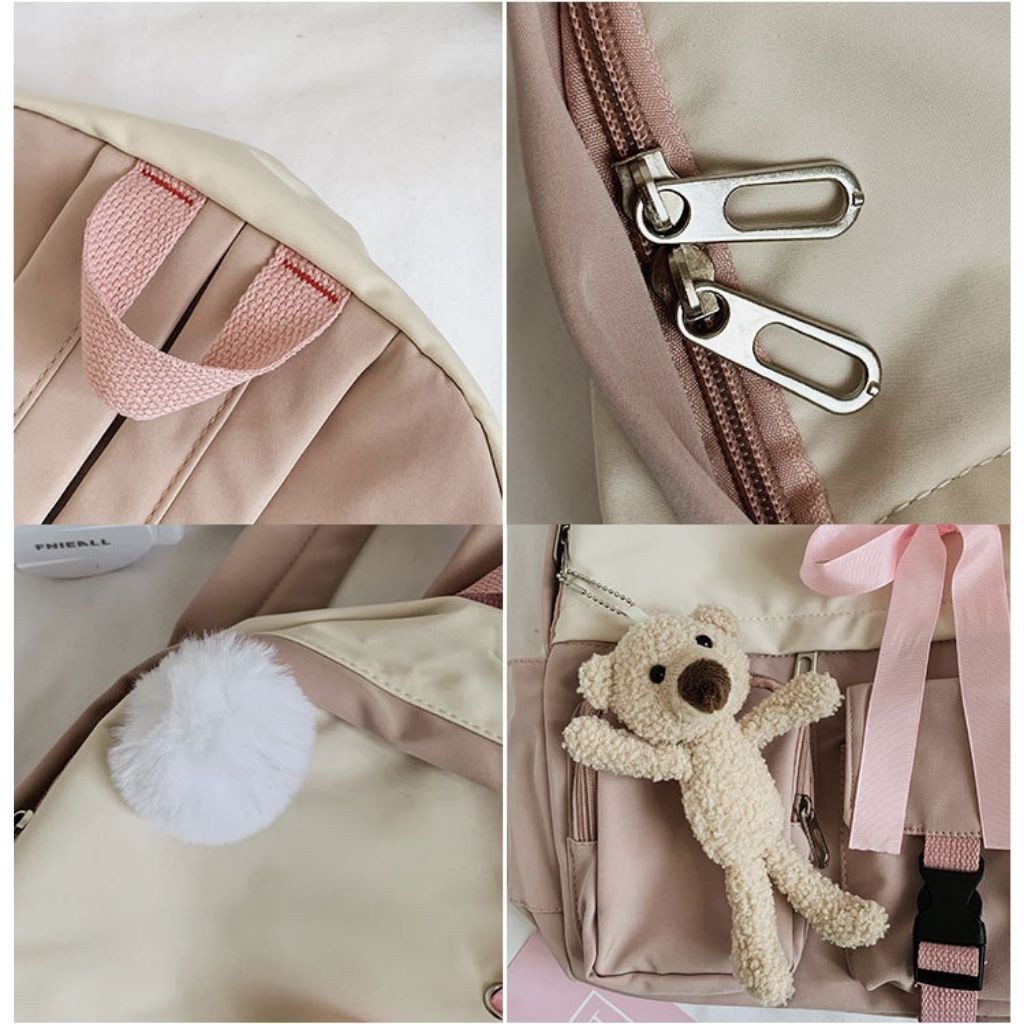 (NEW) Balo Ulzzang nữ Balo thời trang nữ KR 373- Vải dù cao cấp chống nước, Size 43 vừa laptop, 4 màu lựa chọn- KARA 373