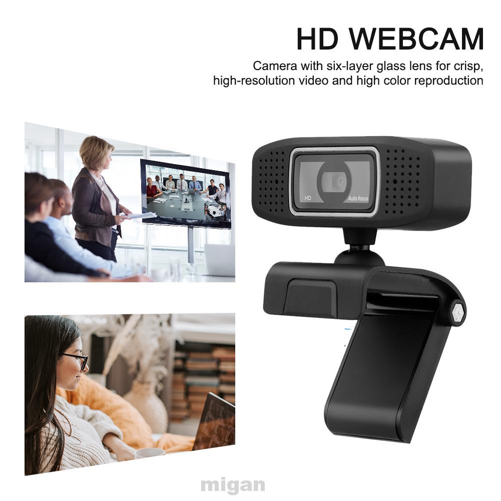 Webcam HD hỗ trợ quay video họp hội nghị giảm tiếng ồn tích hợp Mic cho PC Laptop cho văn phòng / nhà