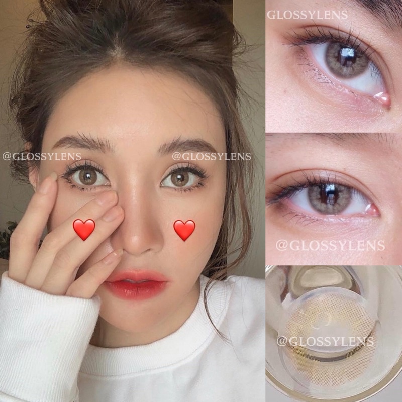 Kính áp tròng AVA BROWN Lens | Size không giãn HSD 3tháng. Giá 1 đôi tặng khay @glossylens.vn