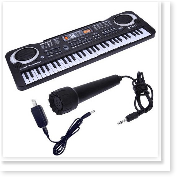 Đàn Piano Electronic Keyboard 61 Phím Kèm Mic Cho Bé