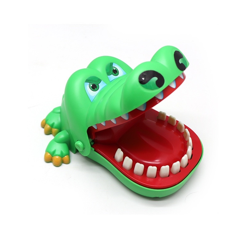 Đồ chơi cá sấu cắn tay Loại To, Khám răng cá sấu, Tặng kèm hộp.