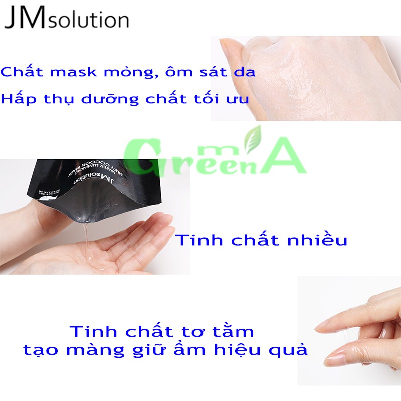 Mặt Nạ JMSOLUTION Kén Tằm Trắng [MIẾNG LẺ] JM Solution Water Luminous Silky Cocoon Mask Dưỡng Trắng Cấp Ẩm Chống Lão Hóa