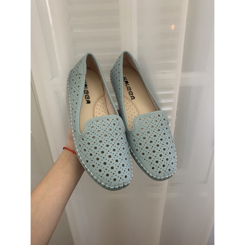 Giày slipon - Kaleea HTK2014 - Giày bệt nữ da bò thật siêu nhẹ, form thúc (chúc), siêu êm ,thoát khí | BigBuy360 - bigbuy360.vn
