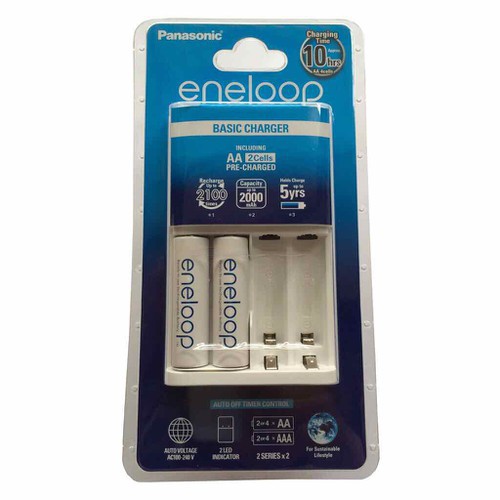 Bộ Sạc Pin AA AAA Panasonic Eneloop 10h Kèm 2 Pin - Máy sạc pin Panasonic Eneloop