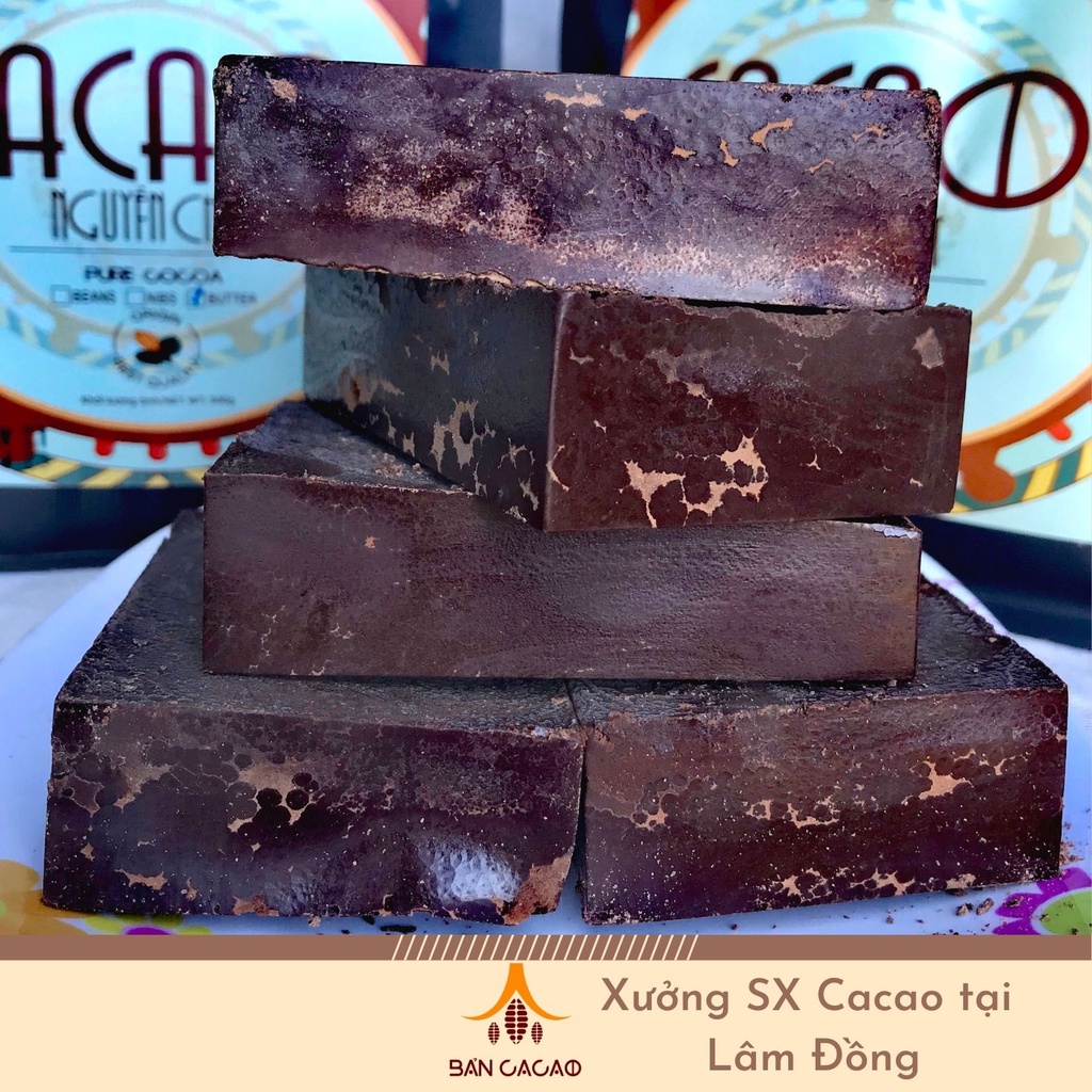 Socola đen 100% - 500g Cocoa mass - nguyên liệu làm socola