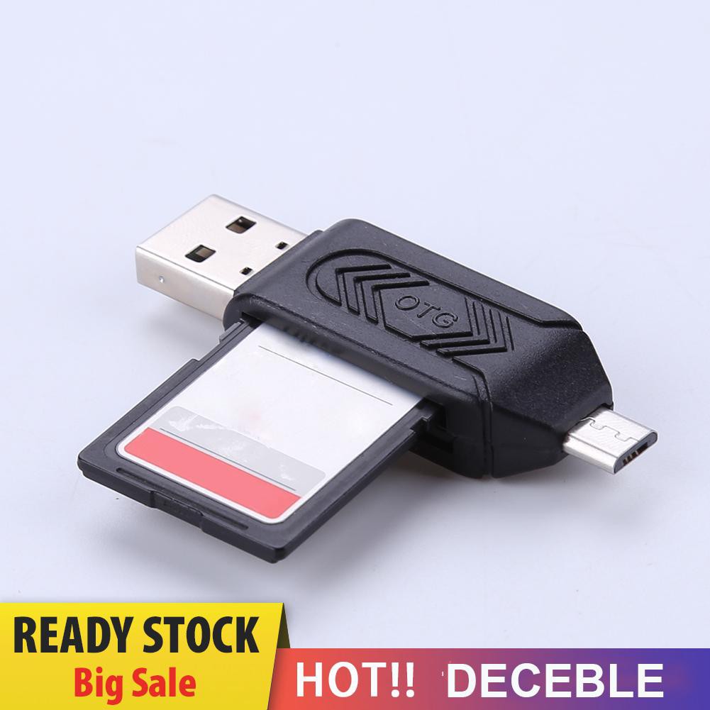 Đầu Đọc Thẻ Nhớ Usb 2.0 Otg Tf / Sd Đa Năng 2 Trong 1